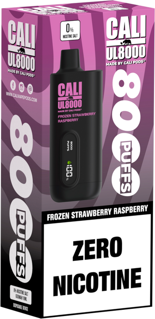 0% Cali UL8000 - Frozen Strawberry Raspberry