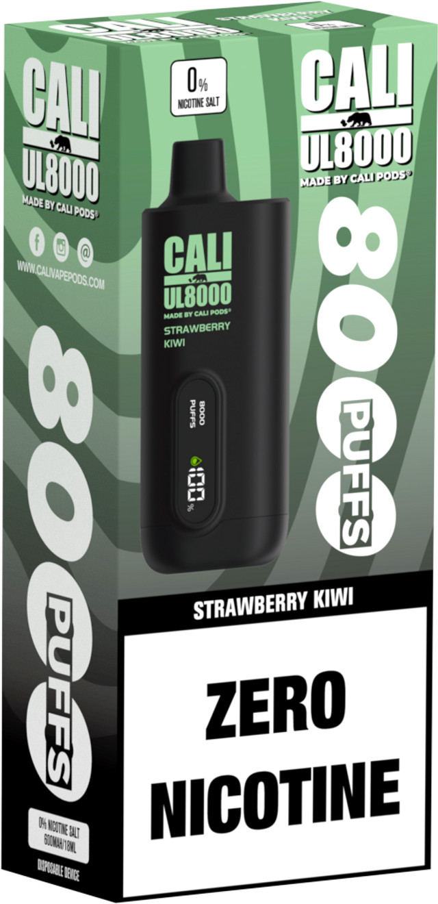 0% Cali UL8000 - Strawberry Kiwi