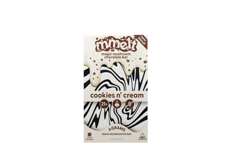 COOKIES ‘N CREAM MUSHROOM CHOCOLATE BAR – MMELT