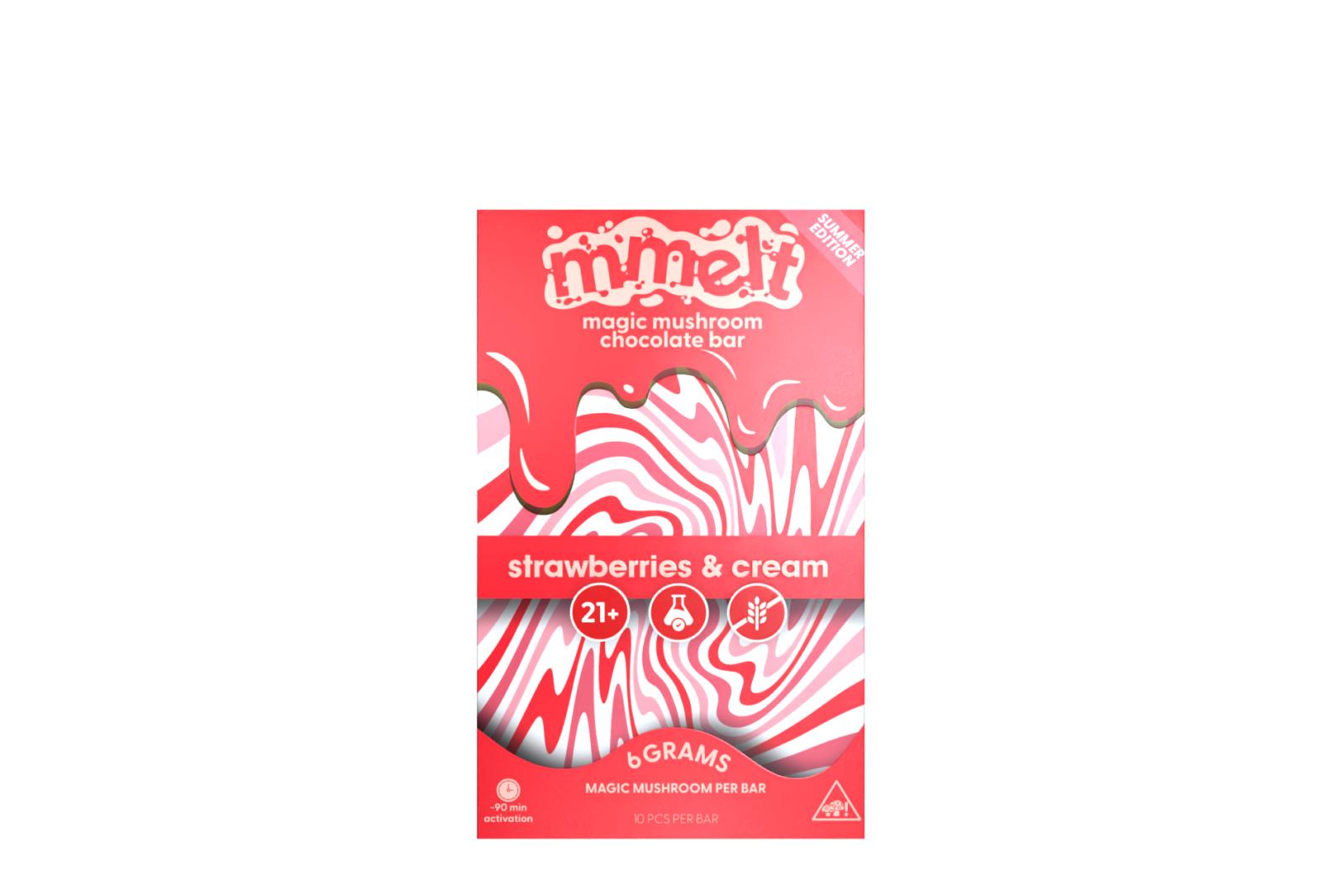 STRAWBERRIES & CREAM – MMELT MUSHROOM CHOCOLATE BAR