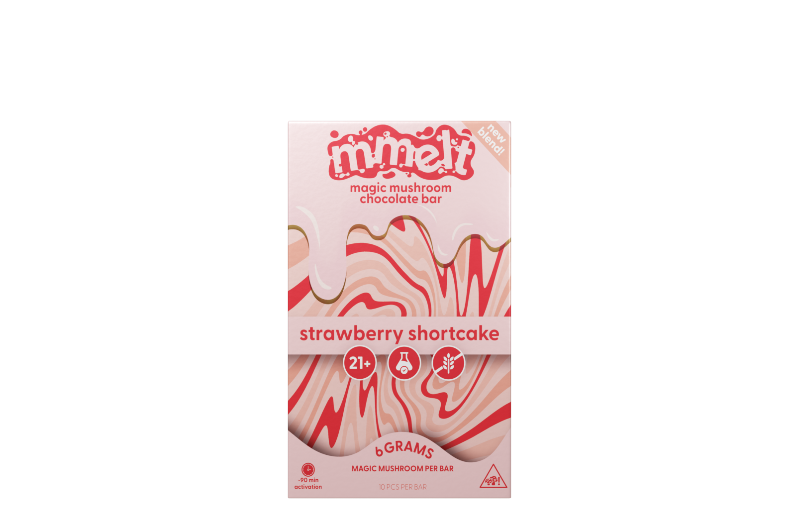 STRAWBERRY SHORTCAKE – MMELT MUSHROOM CHOCOLATE BAR