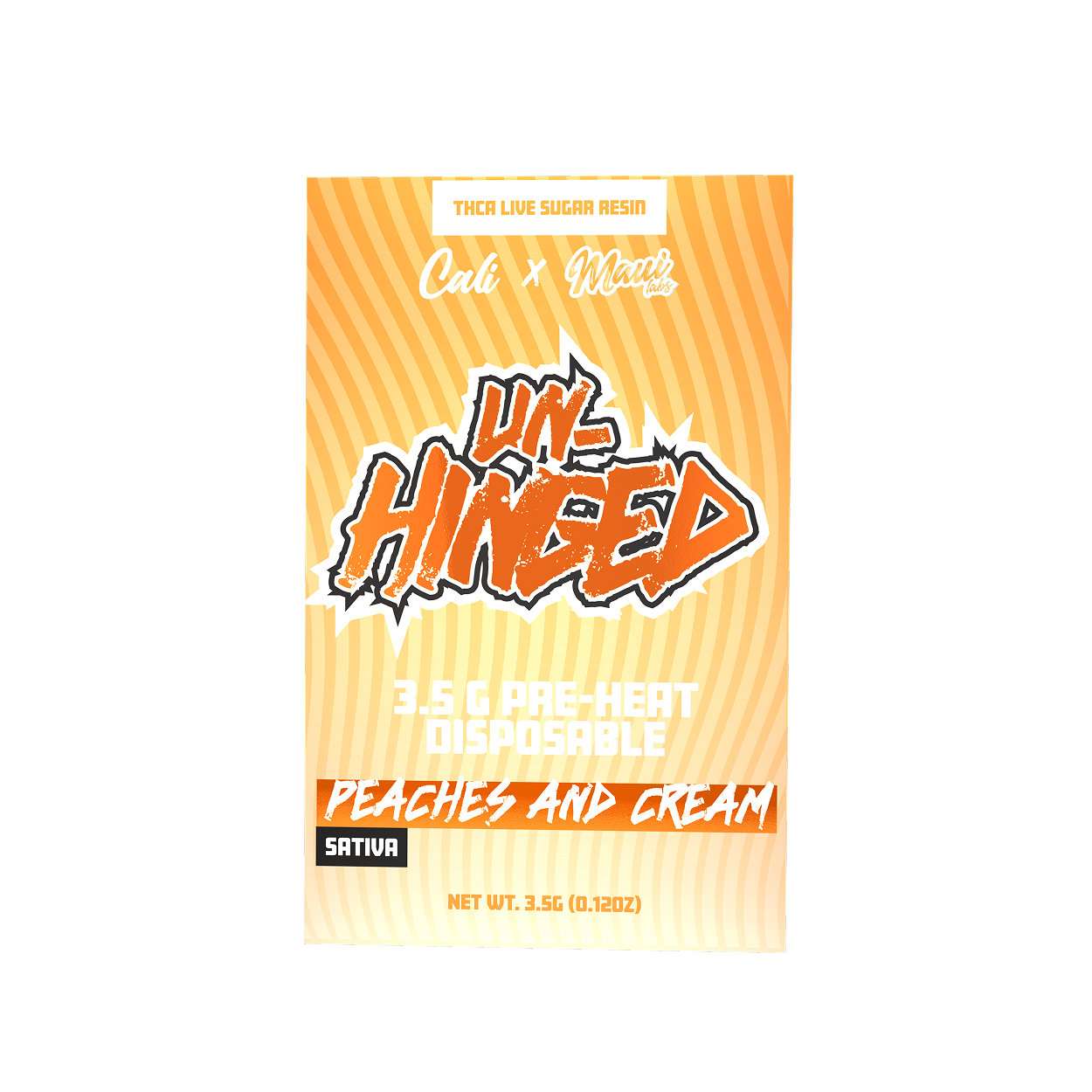 PEACHES AND CREAM THCA DISPOSABLE 3.5 GRAM – UNHINGED